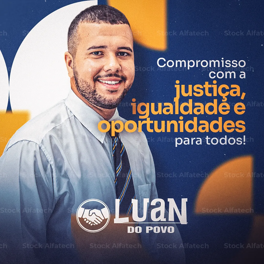 Candidato com mensagem de renovação em Psd flyer 100% editável