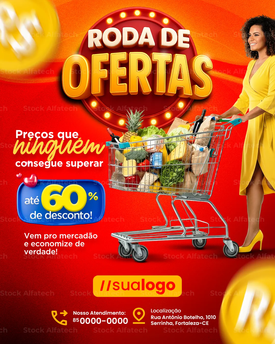 Roda de ofertas com preços que ninguém consegue superar — Psd feed 100% editável