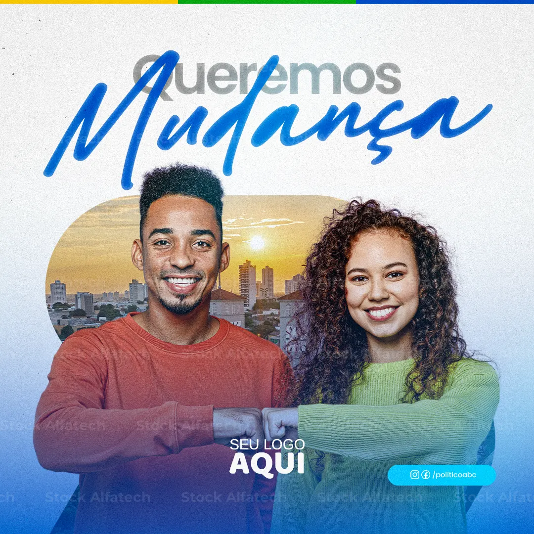 Política com compromisso e trabalho — Psd flyer 100% editável