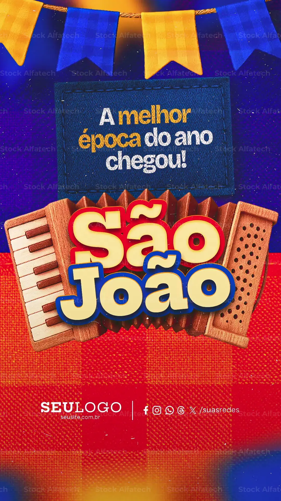 Reels São João A Melhor Época do Ano Sanfona Junina After Effects Projeto Editável