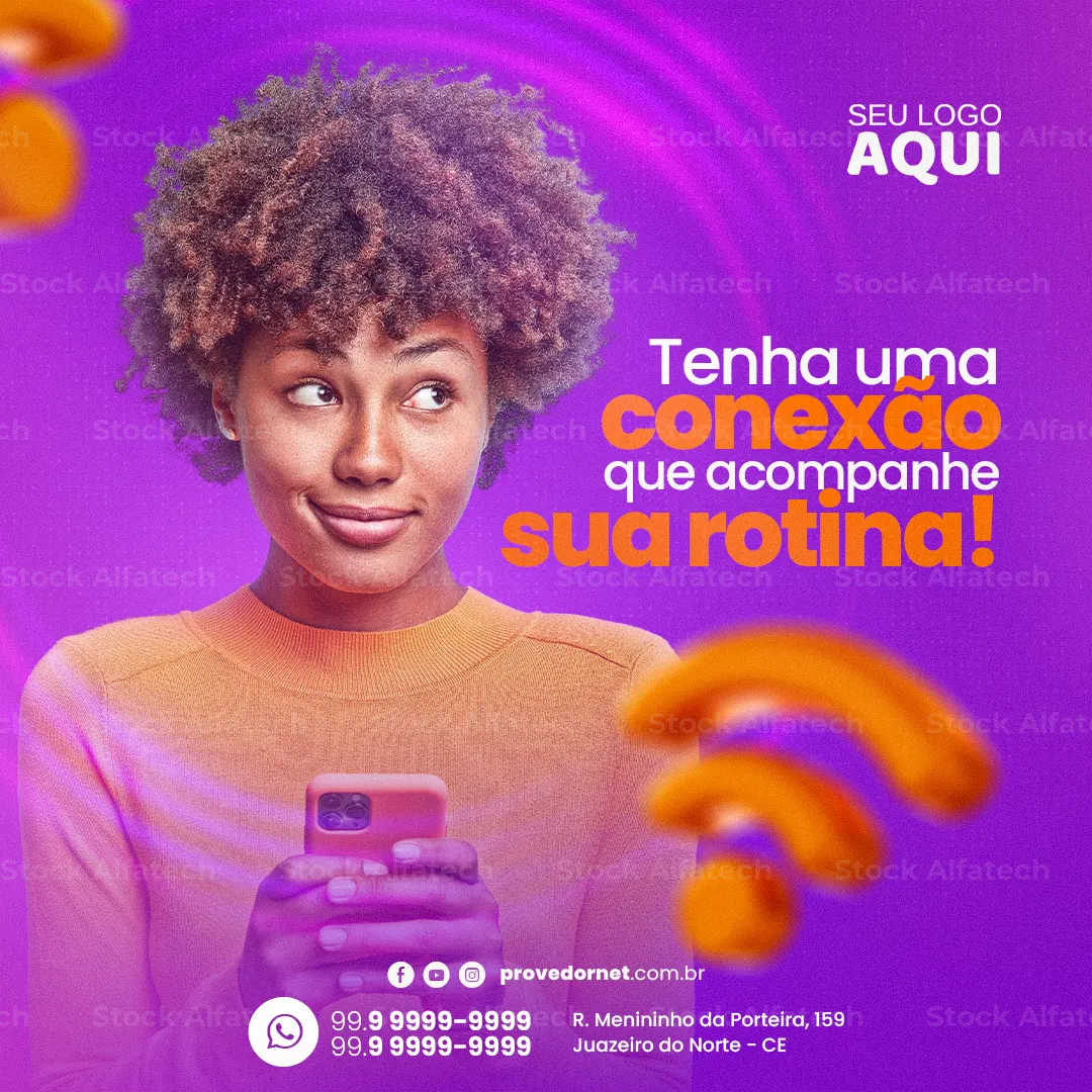 Psd flyer 100% editável para provedor de internet regional