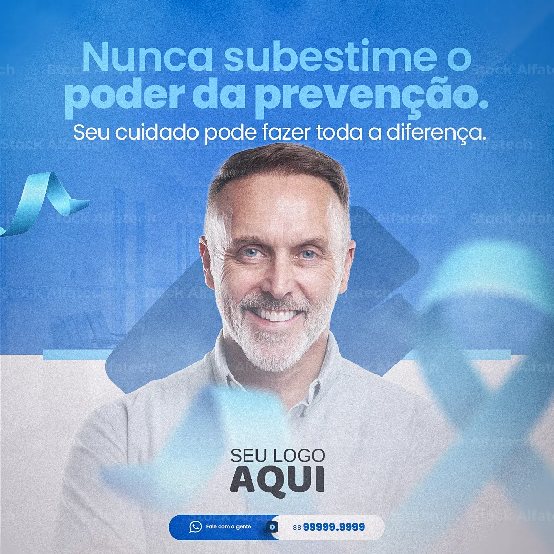 Campanha Novembro Azul para redes sociais — Psd flyer 100% editável