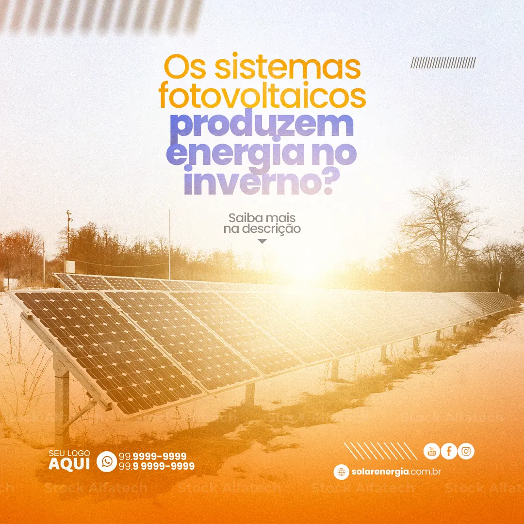 Energia solar para empresas e residências — Psd flyer 100% editável