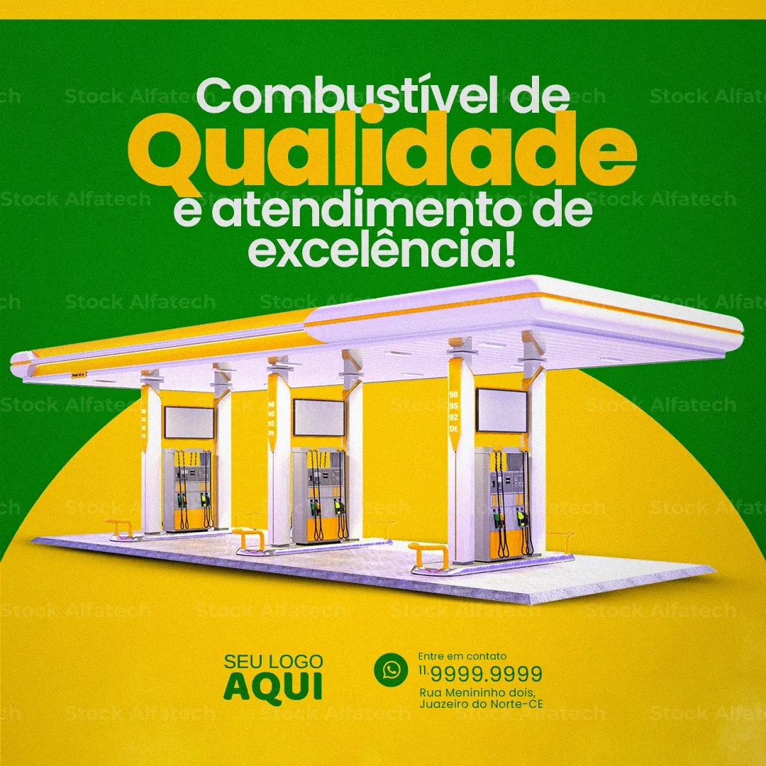 Abastecimento seguro para sua rotina — Psd flyer 100% editável