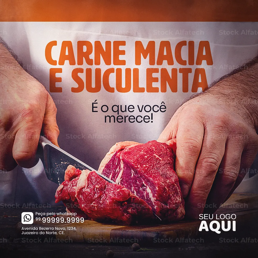 Ofertas de carnes para o fim de semana — Psd flyer 100% editável