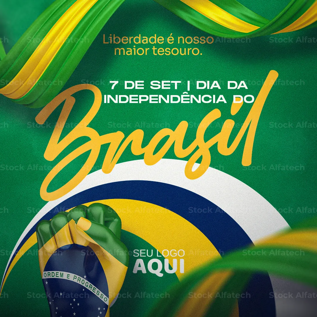 Independência do Brasil para redes sociais em Psd flyer 100% editável