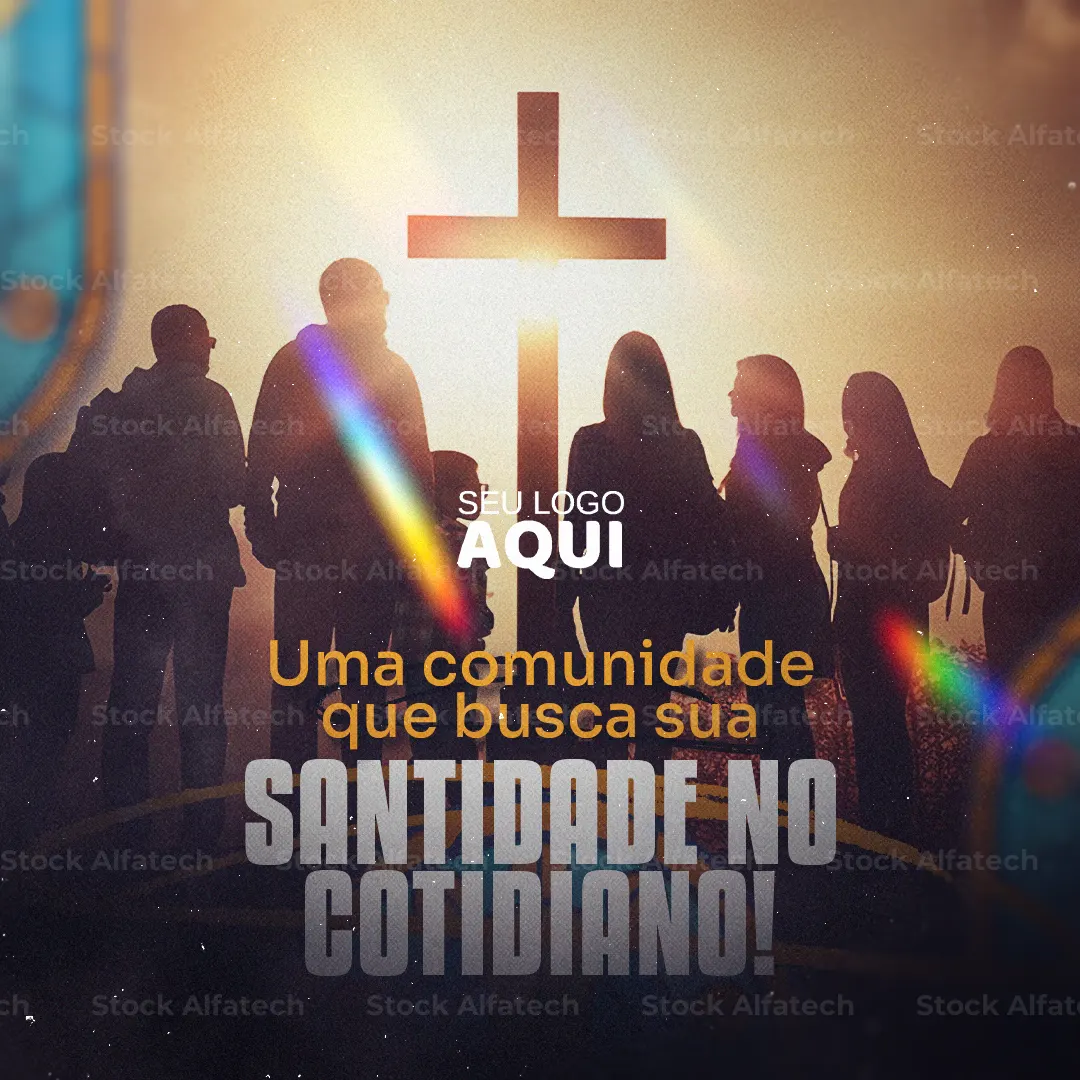Missa de cura e libertação — Psd flyer 100% editável para Igreja Católica