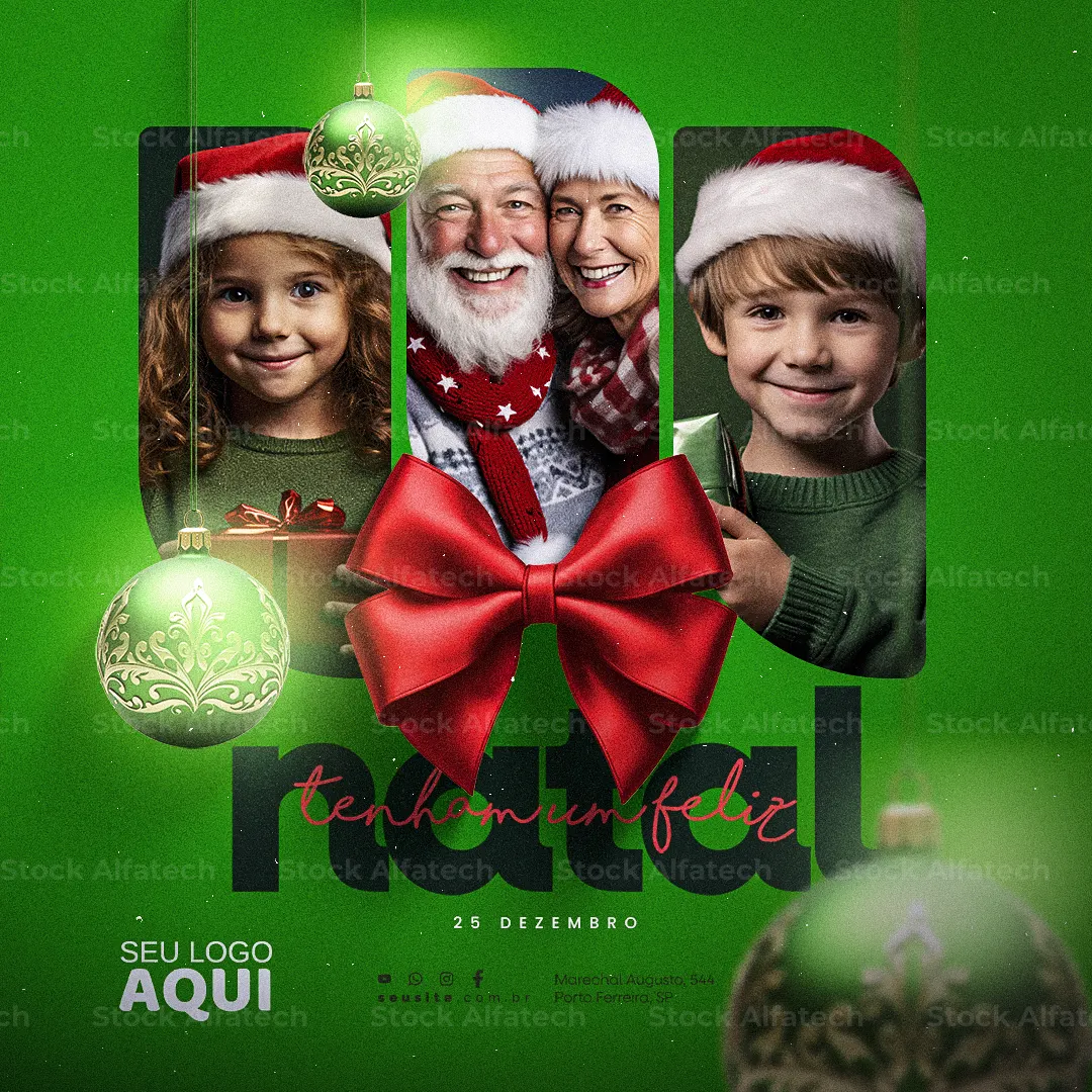 Psd flyer 100% editável para Natal com mensagem de carinho