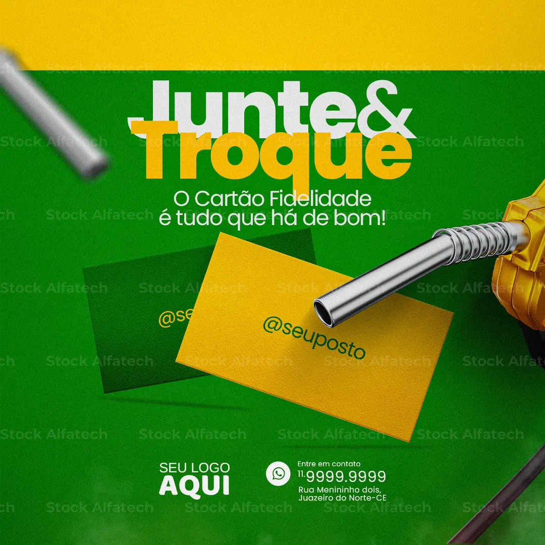 Abasteça aqui e siga tranquilo em Psd flyer 100% editável
