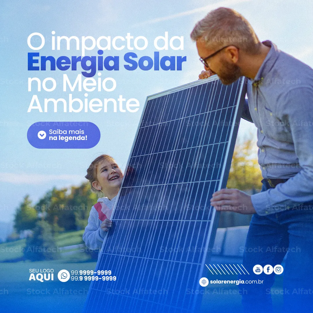 Projeto de energia solar para economizar todos os dias em Psd flyer 100% editável