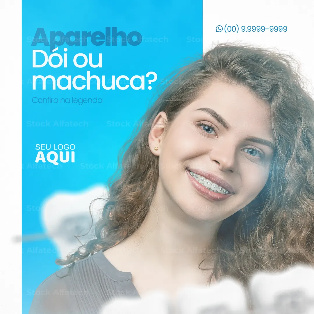Sorriso novo com tratamento odontológico — Psd flyer 100% editável