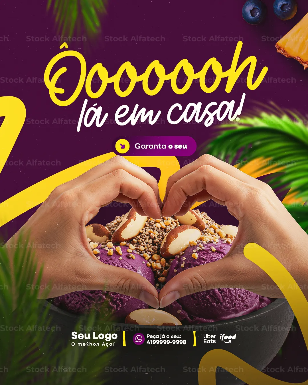 Seu feed mais gostoso com açaí cremoso e apelo visual de dar água na boca