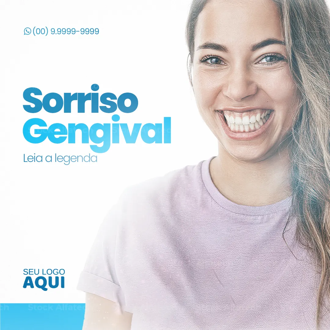 Clínica odontológica para cuidar do seu sorriso em Psd flyer 100% editável