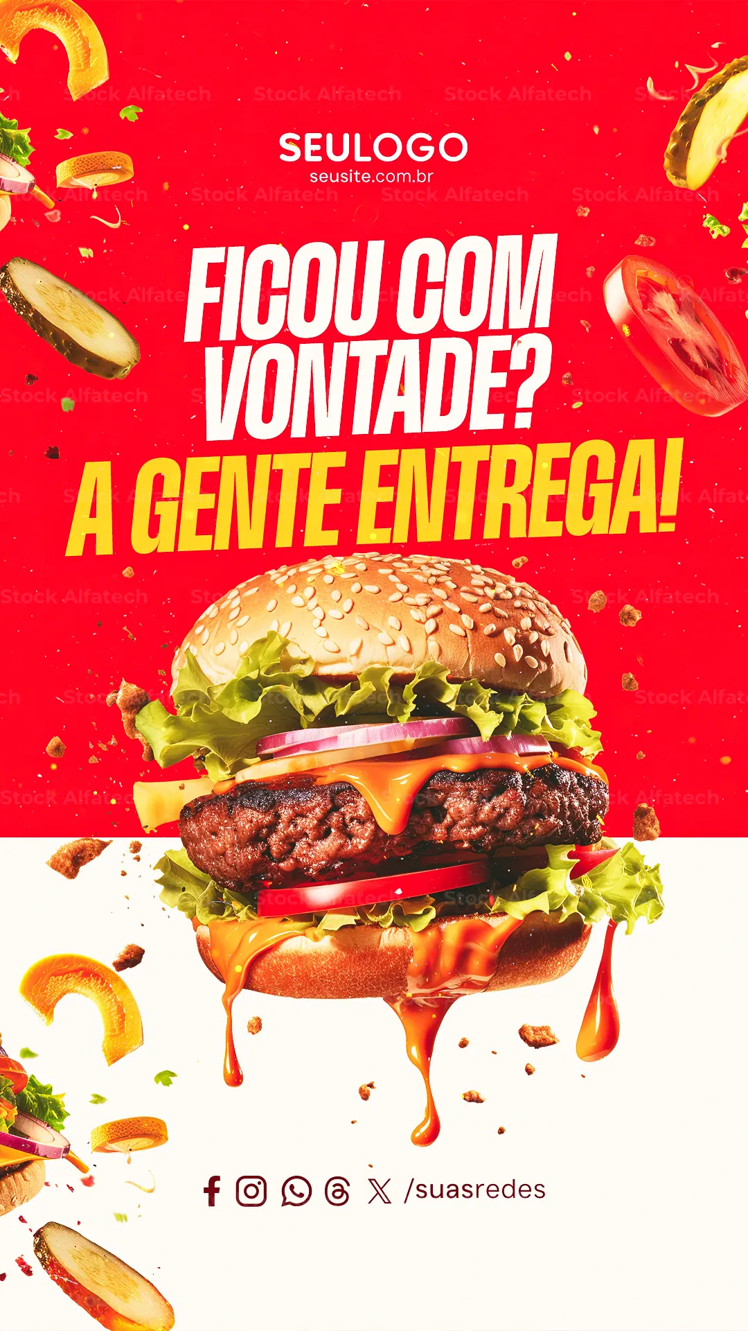 Stories promocional para delivery — Psd flyer 100% editável