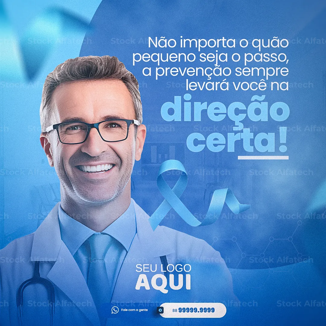 Psd flyer 100% editável para campanha Novembro Azul nas redes sociais