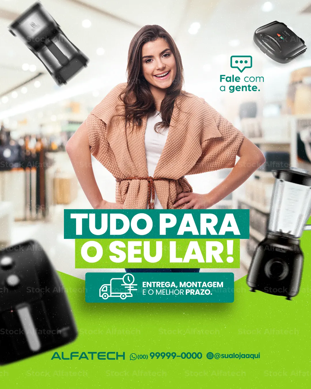 Tudo para o seu lar em um só lugar: praticidade, estilo e condições especiais — Psd feed 100% editável