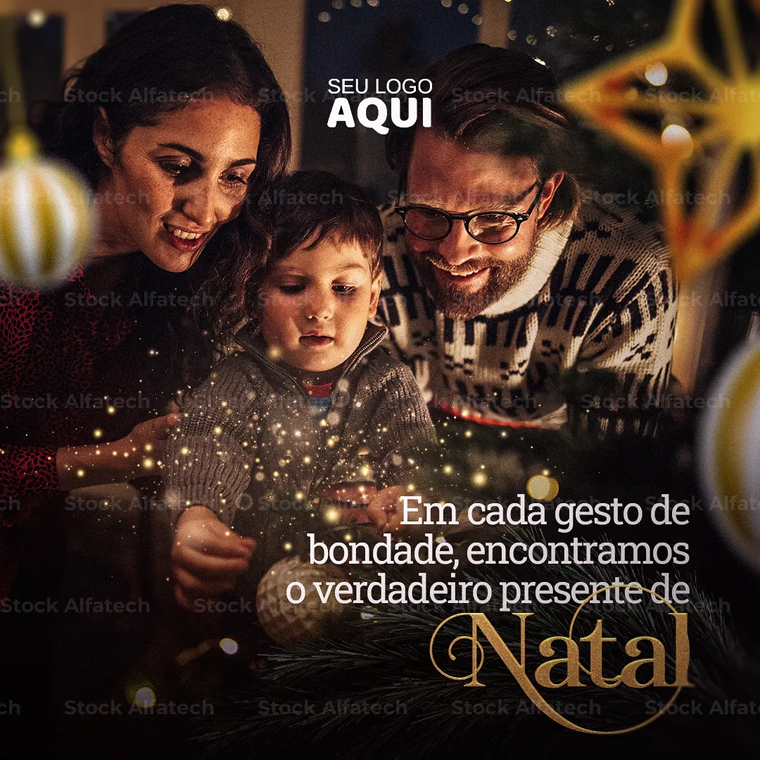 Natal com família, união e alegria em Psd flyer 100% editável