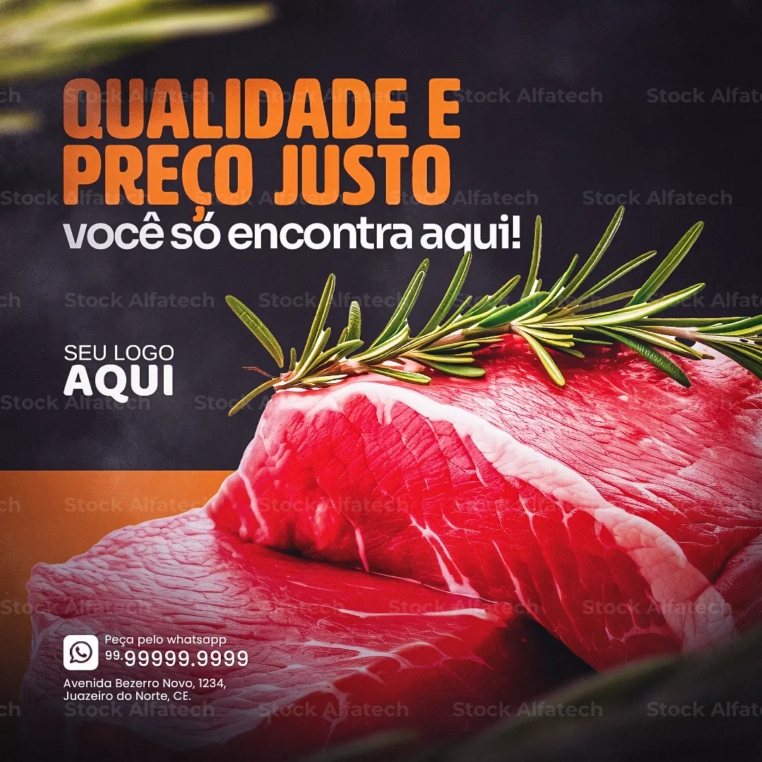 Açougue com sabor e confiança — Psd flyer 100% editável