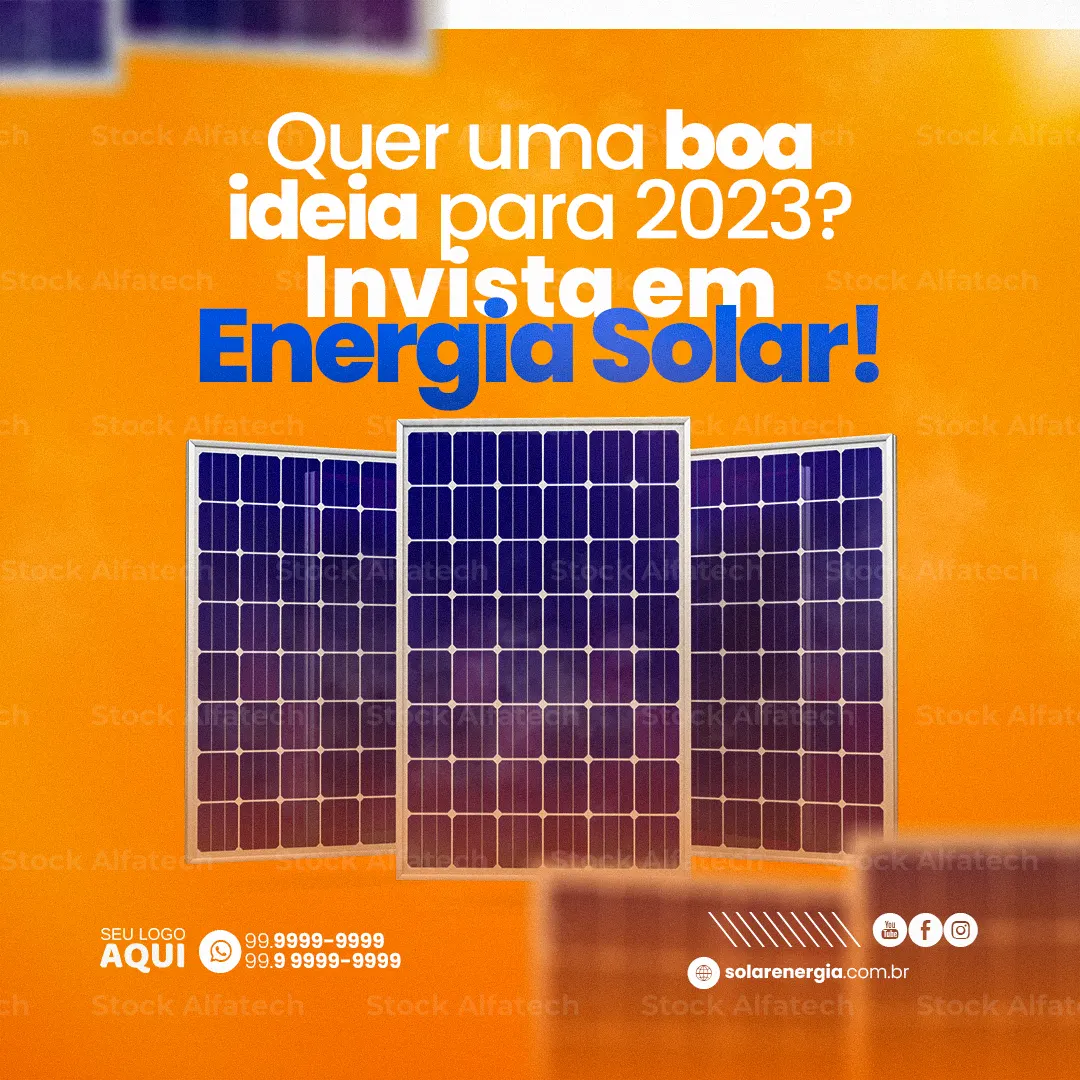 Energia solar para sua rotina render mais — Psd flyer 100% editável