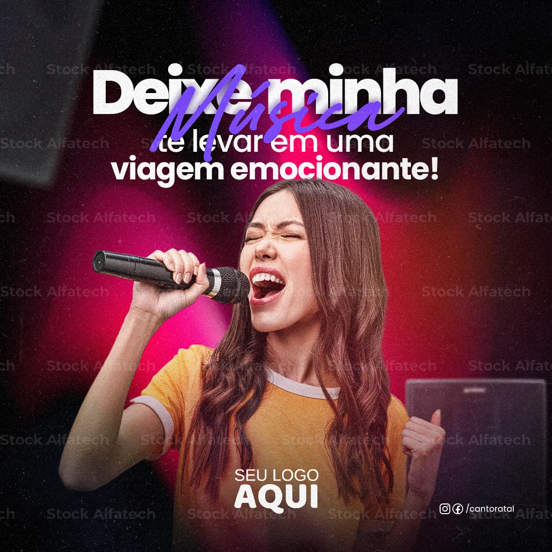 Show ao vivo de músico artista em Psd flyer 100% editável
