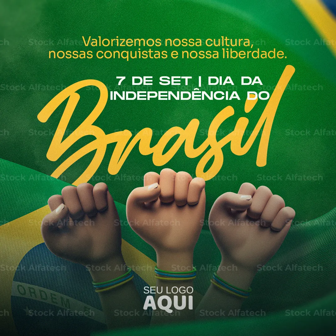 Psd flyer 100% editável para homenagem ao 7 de Setembro