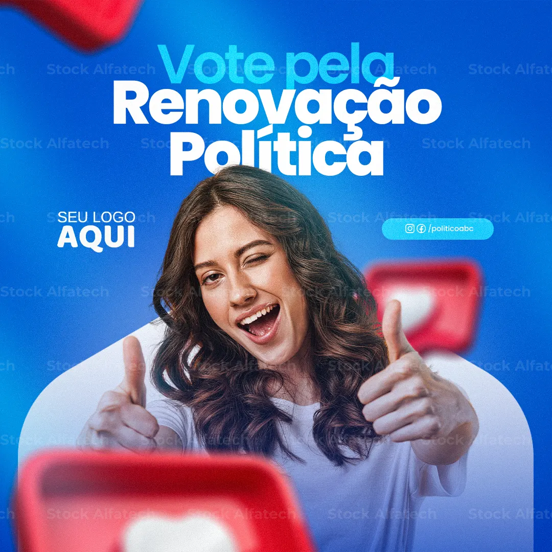 Campanha política com foco no avanço — Psd flyer 100% editável