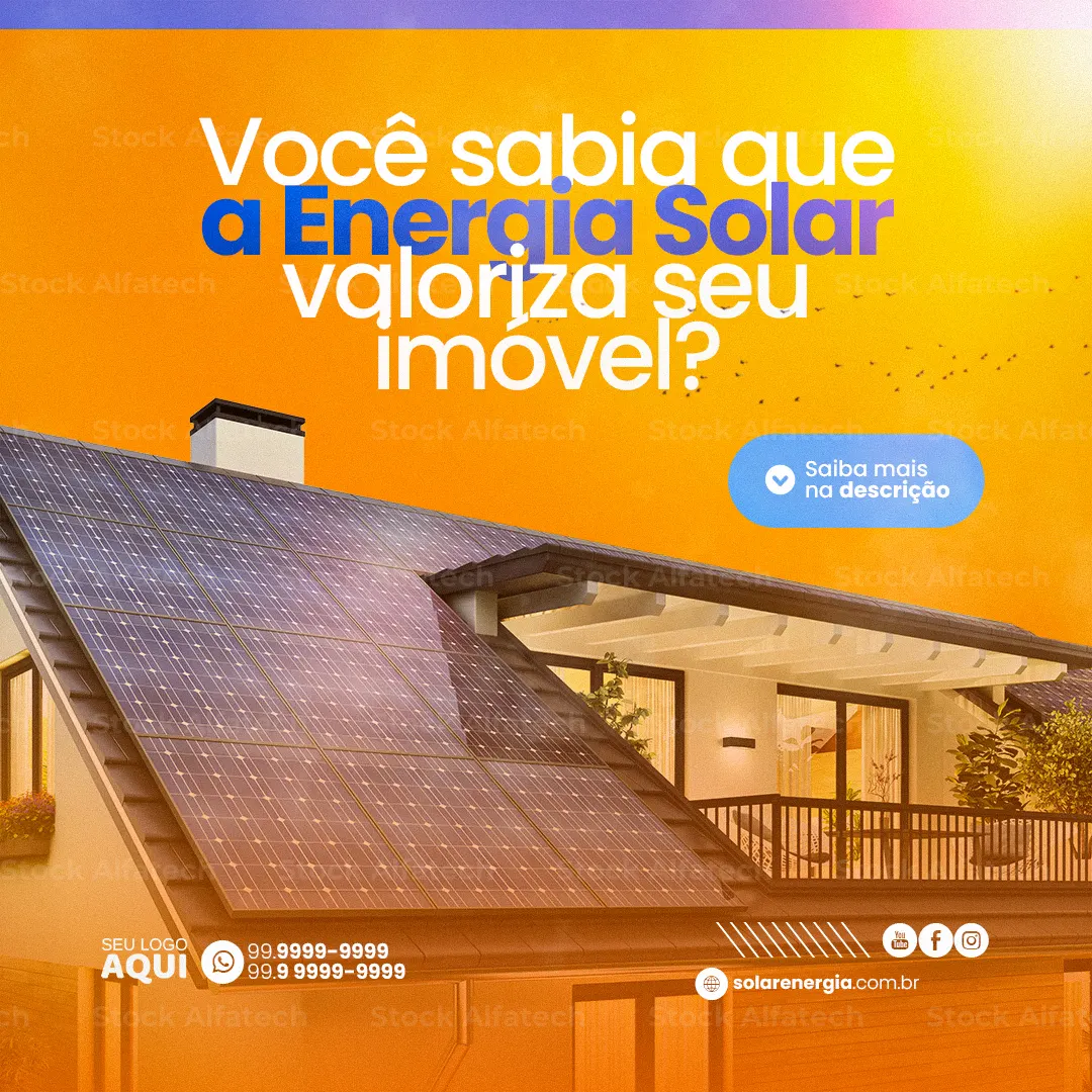 Psd flyer 100% editável com oferta de projeto fotovoltaico