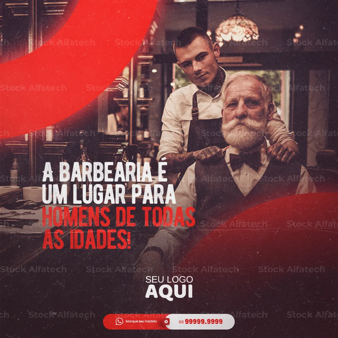 Corte infantil masculino em barbearia com Psd flyer 100% editável