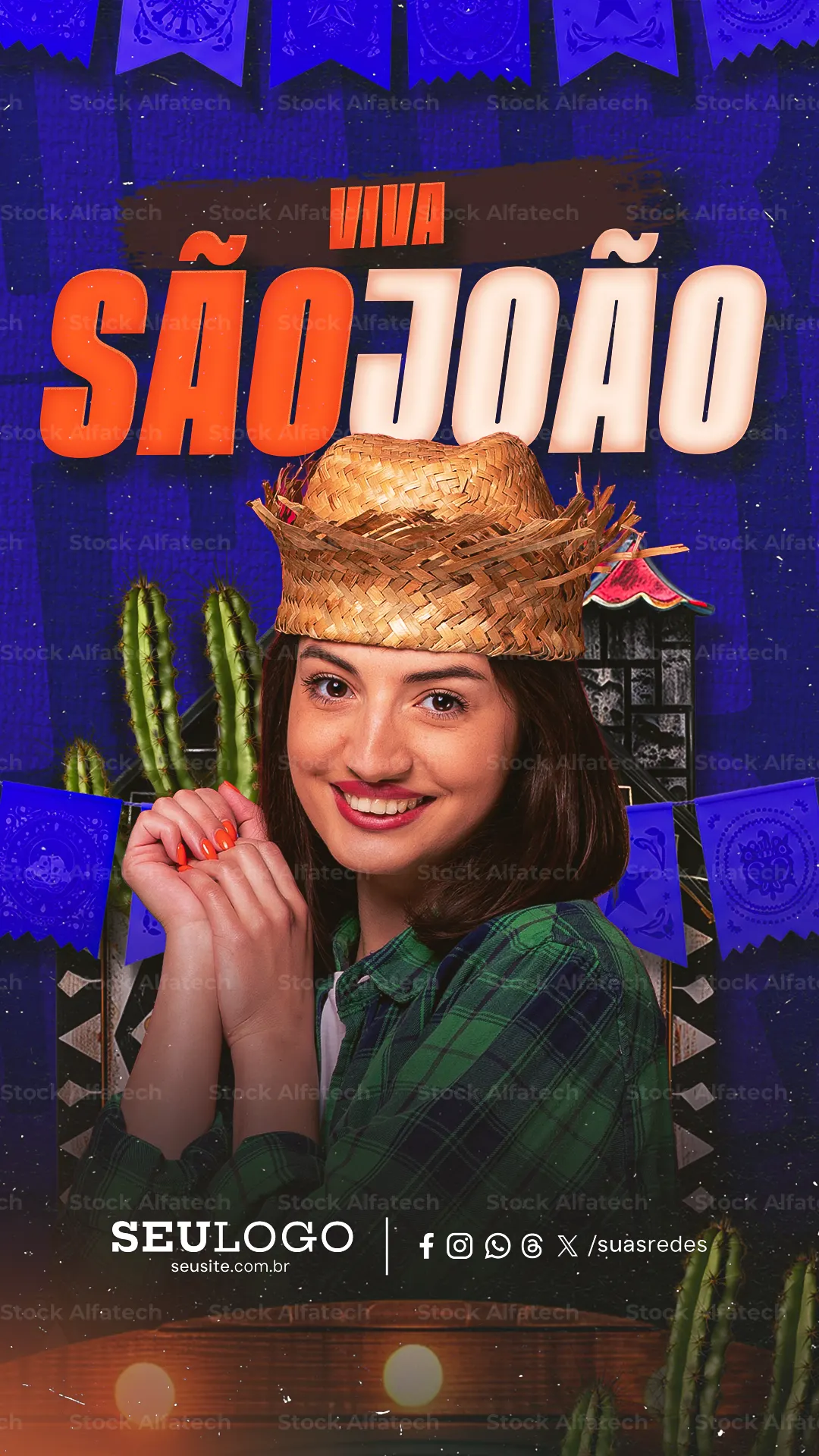 Viva São João com promoção criativa — Psd flyer 100% editável