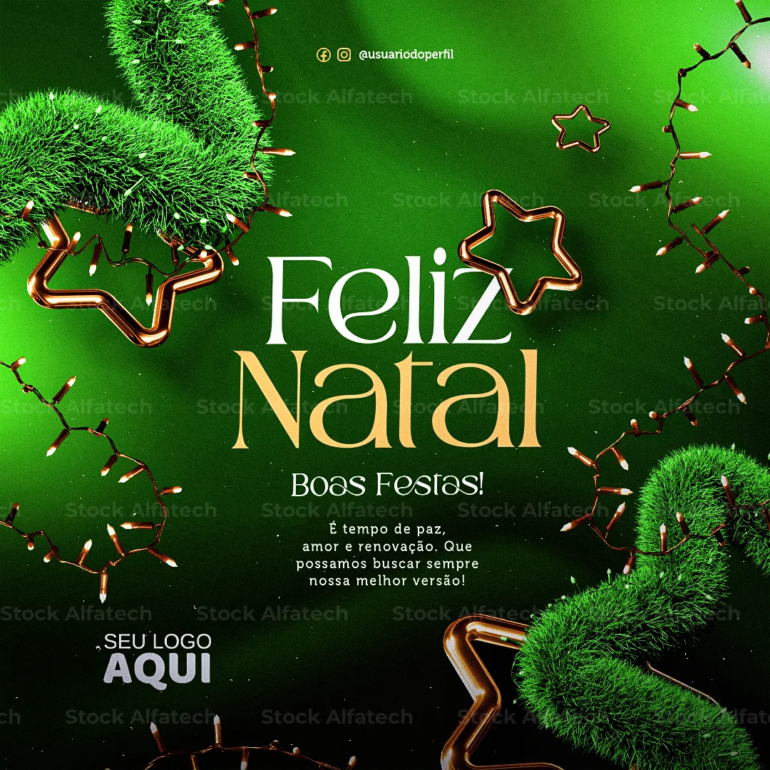Então é Natal com mensagem comercial e institucional em Psd flyer 100% editável