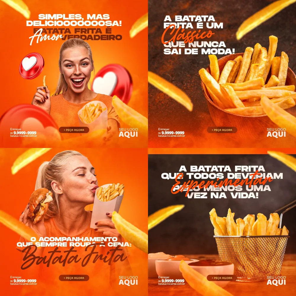 Batatas Fritas e Crocantes
